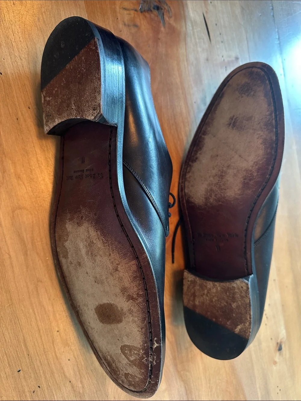 To Boot Black Leather Derby Oxfords
